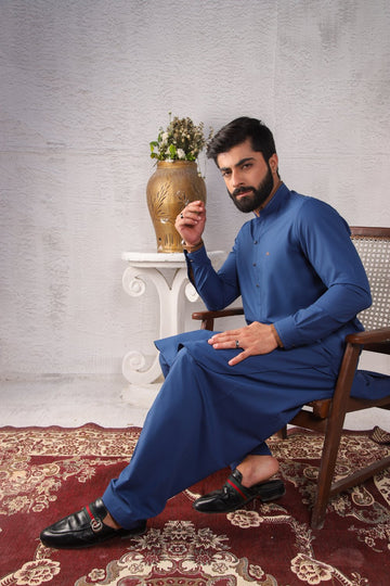 Classic Royal Blue - Shalwar Kameez