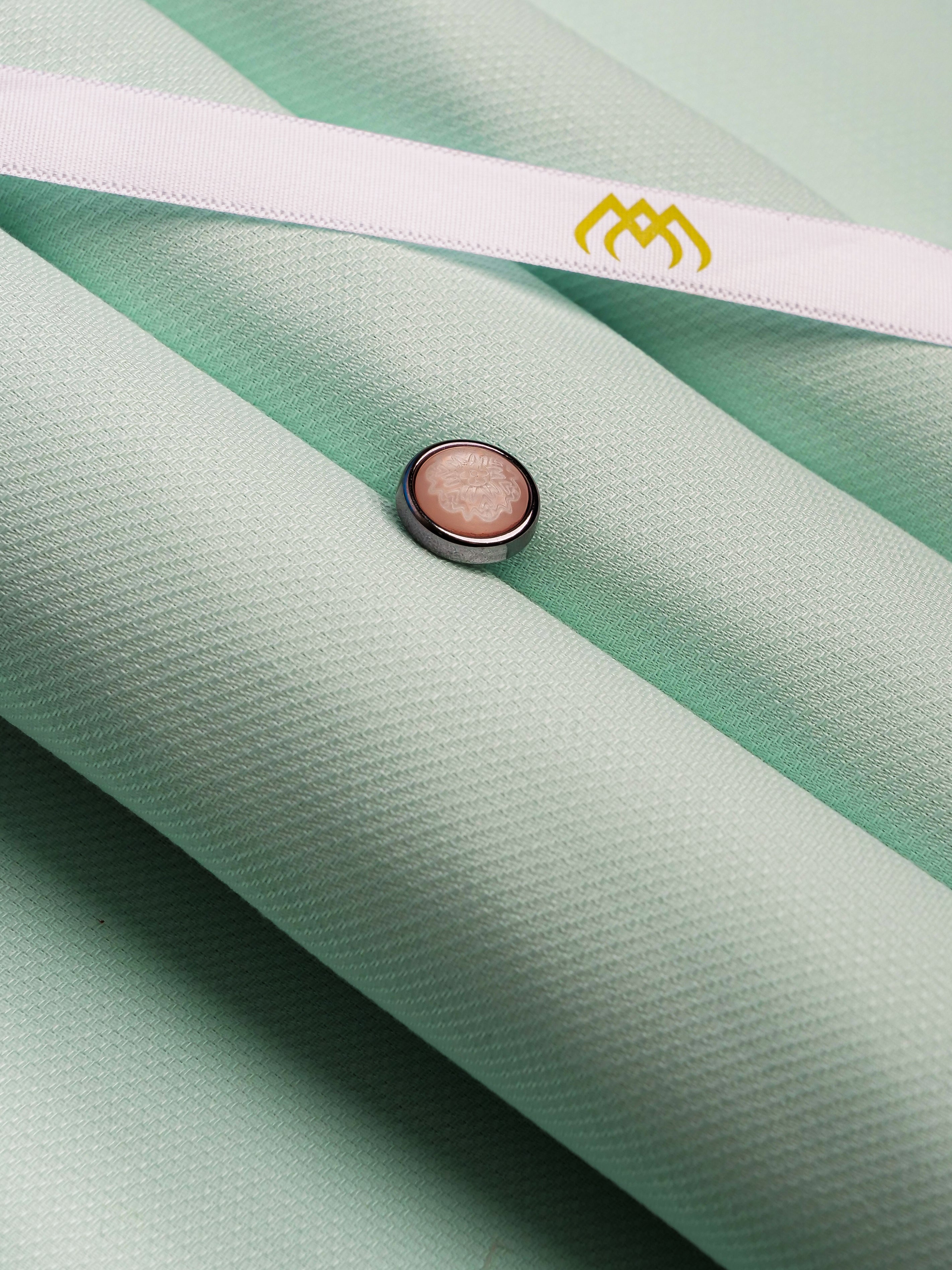 Mint Green Doby Textured - Imported Cotton