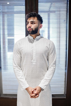 White Chicken Kari - Kurta Pyjama