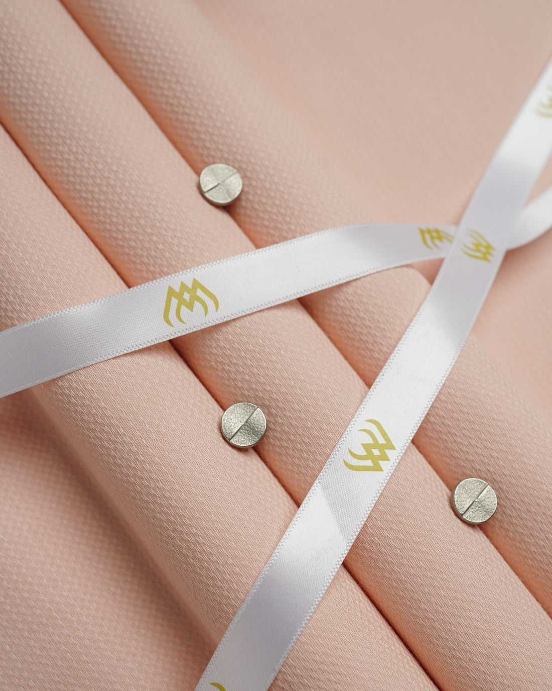 Peach Doby Textured - Imported Cotton