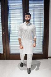 White Chicken Kari - Kurta Pyjama