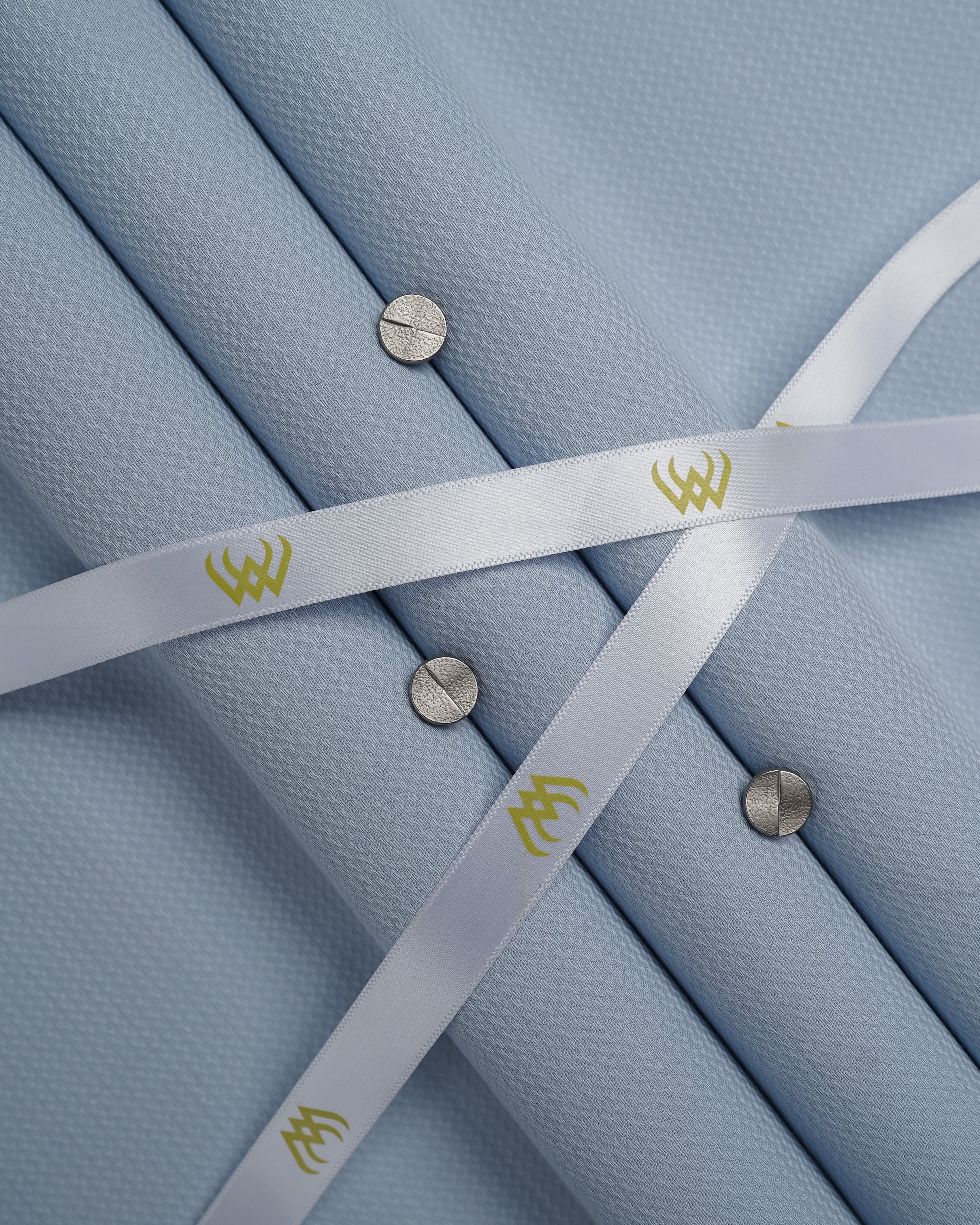 Sky Blue Doby Textured - Imported Cotton