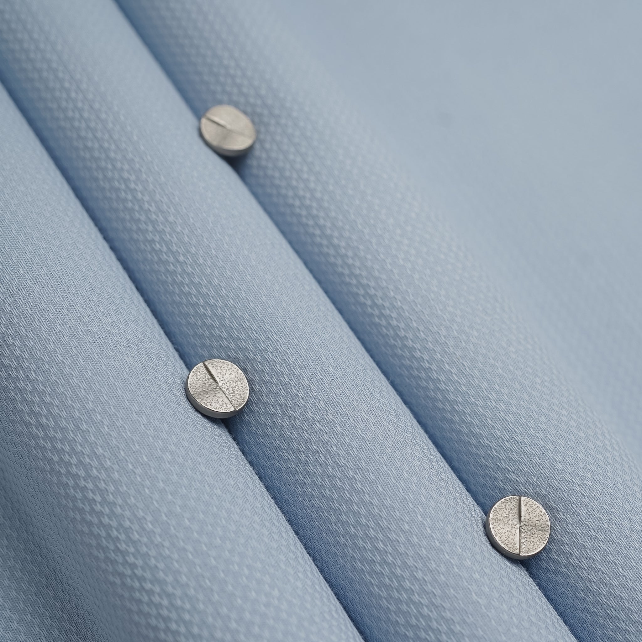Sky Blue Doby Textured - Imported Cotton