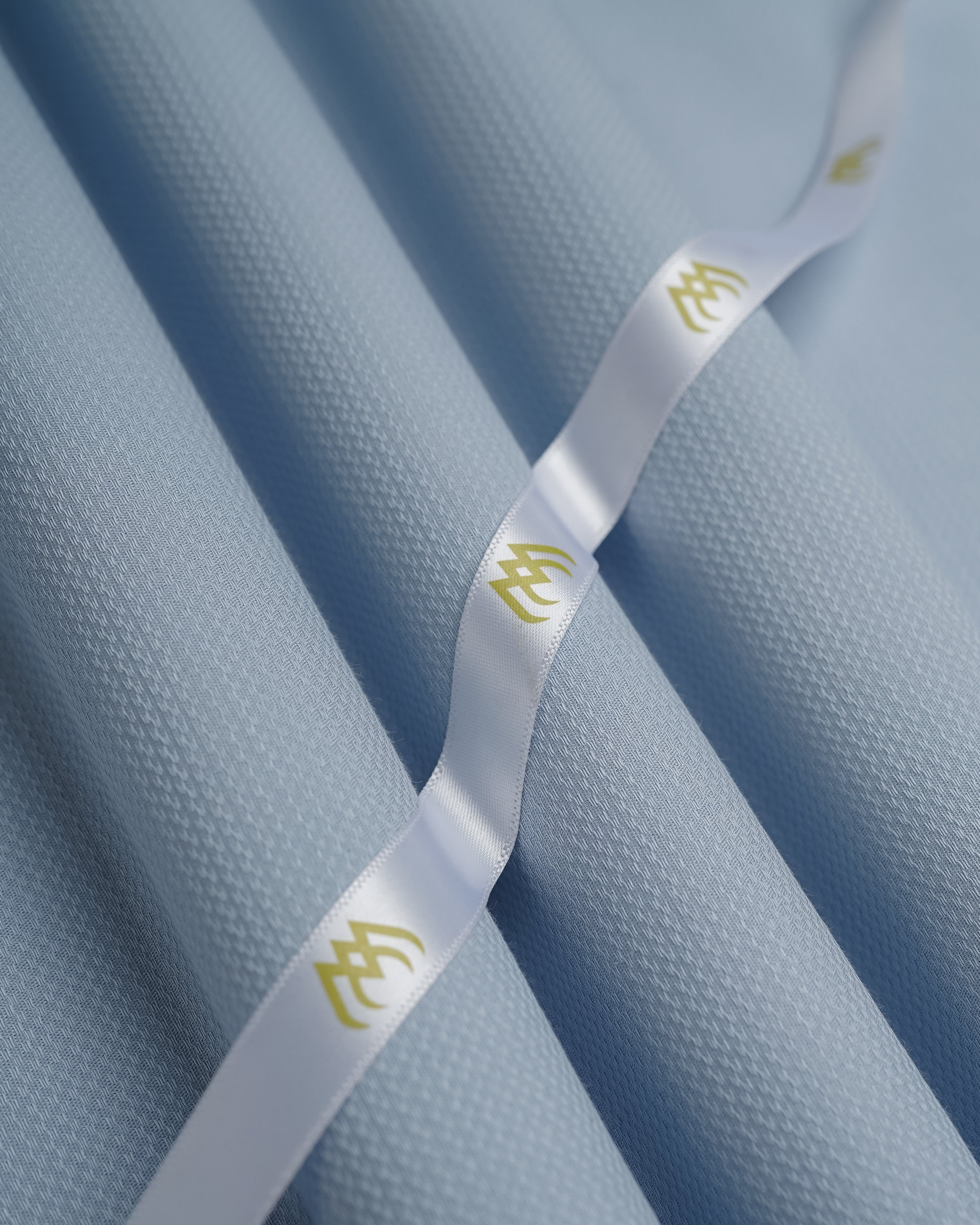 Sky Blue Doby Textured - Imported Cotton