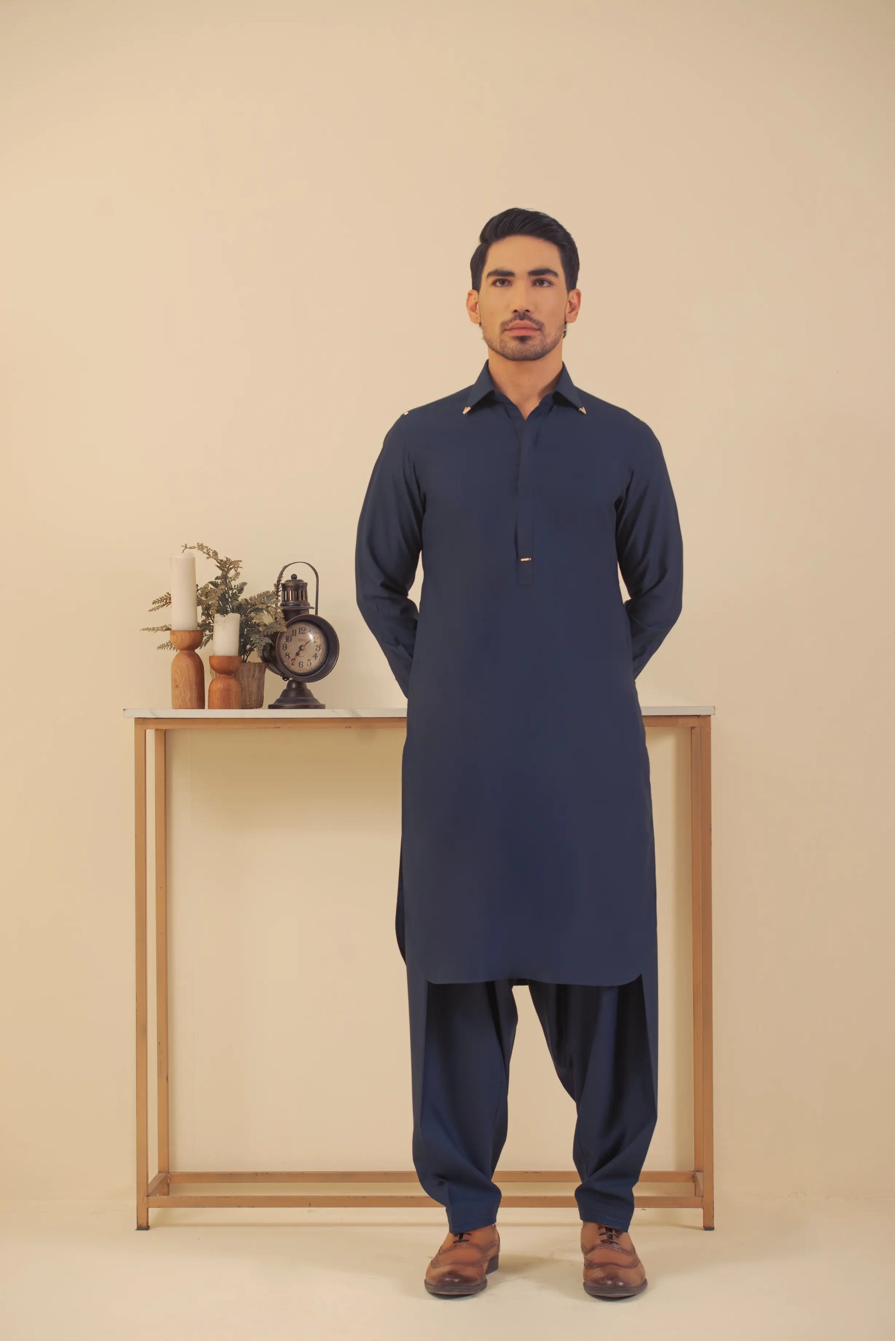 Classic Navy Blue-Shalwar Kameez