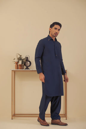 Classic Navy Blue-Shalwar Kameez