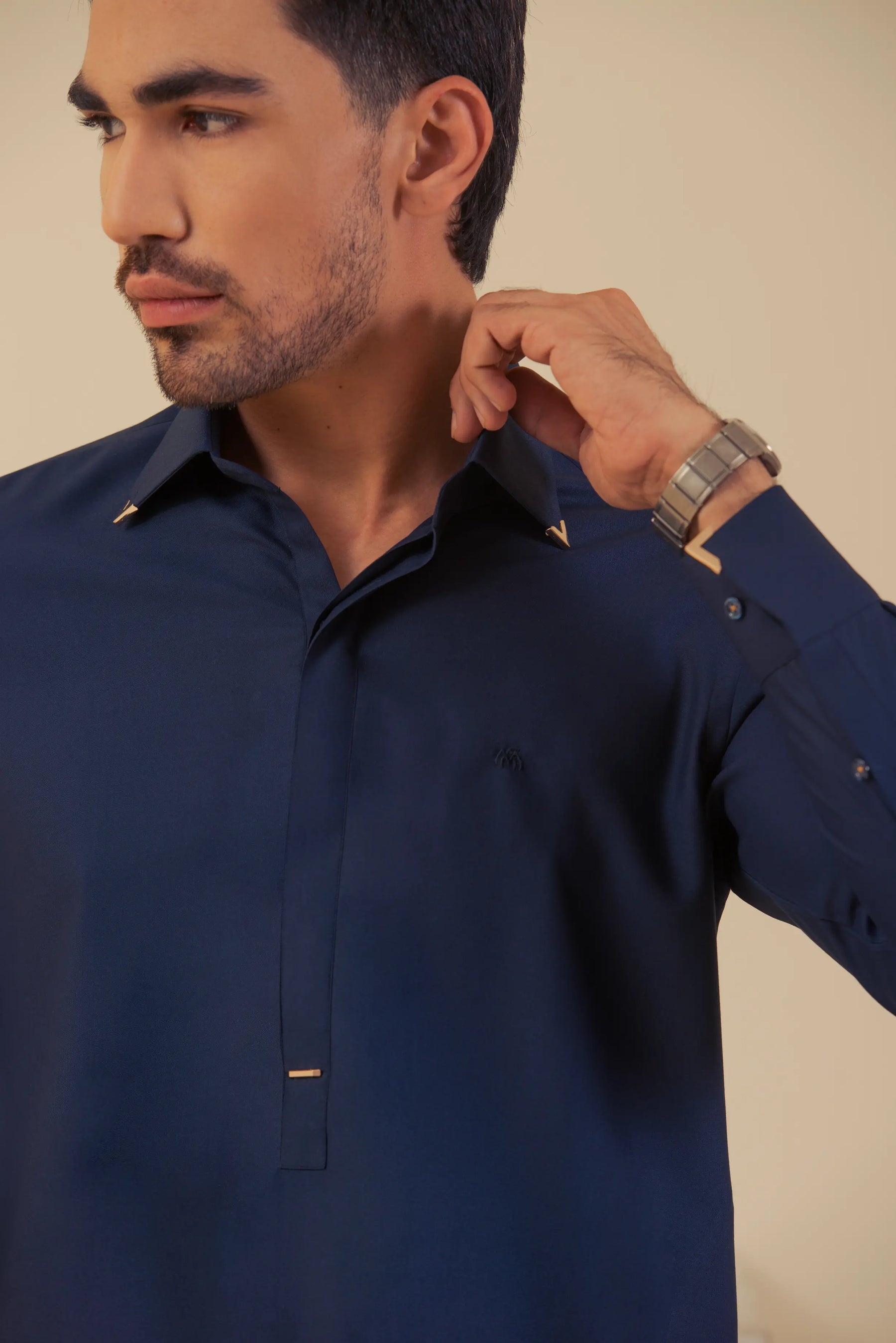 Classic Navy Blue-Shalwar Kameez