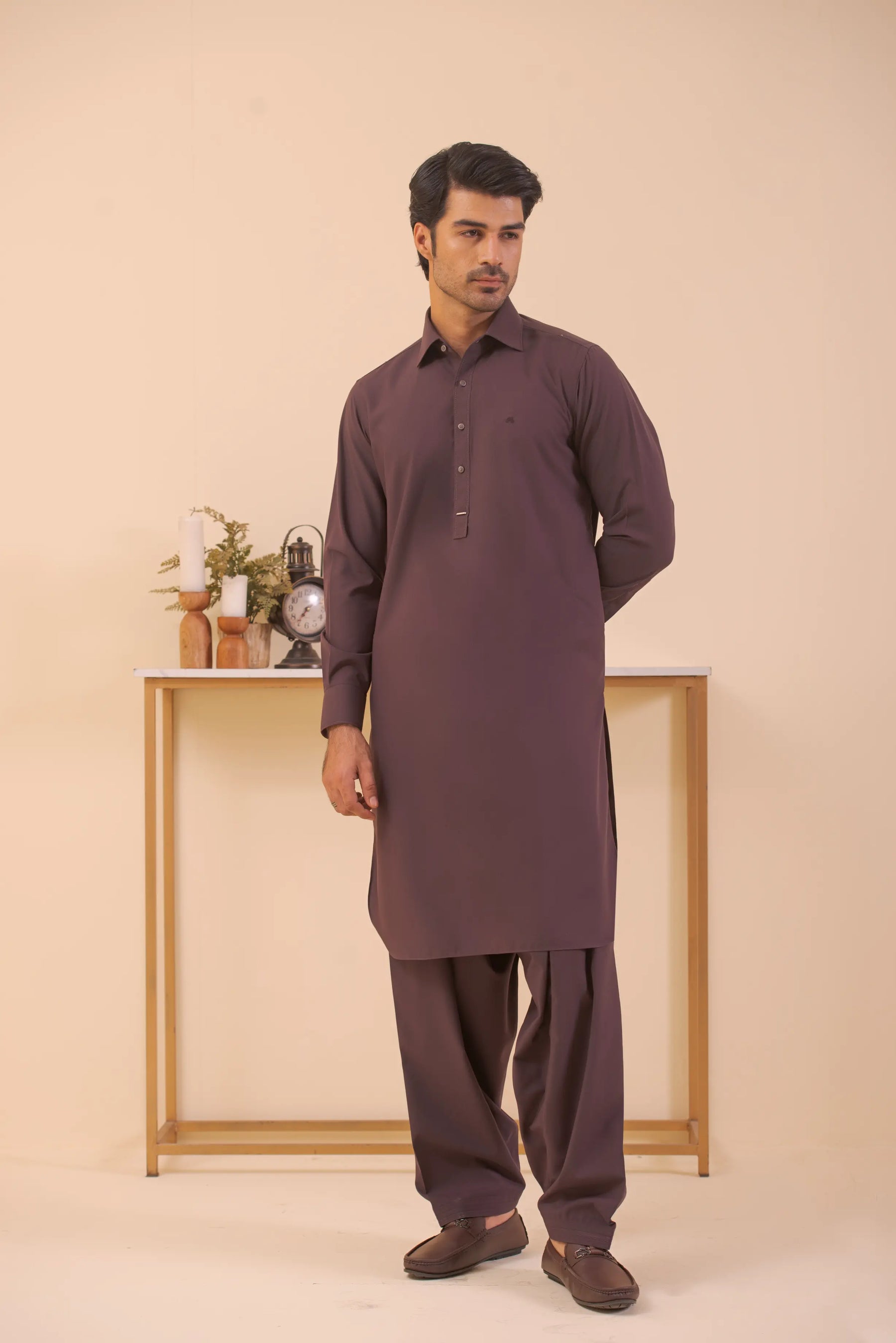 Purple-Shalwar Kameez