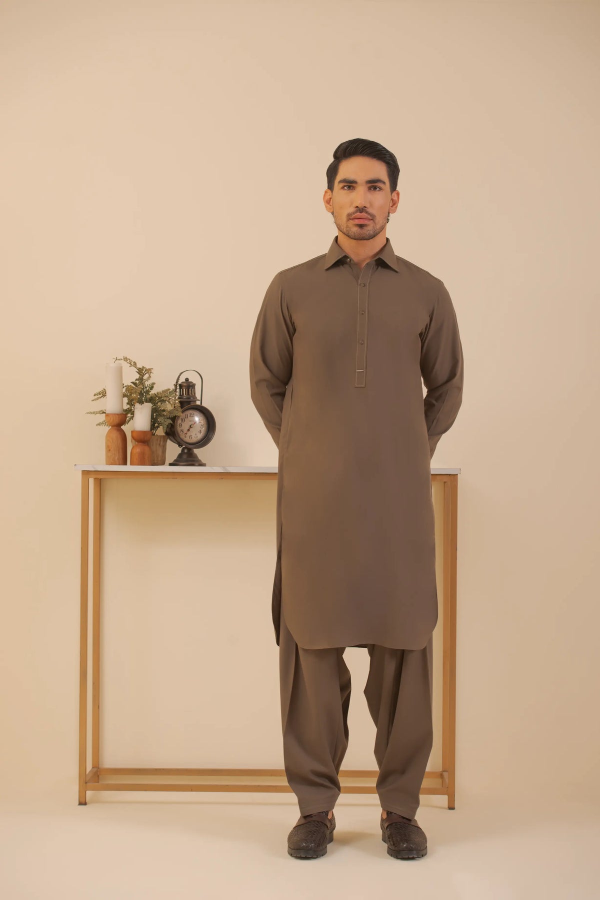 Mud Brown-Shalwar Kameez