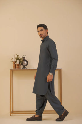 Grey-Shalwar Kameez