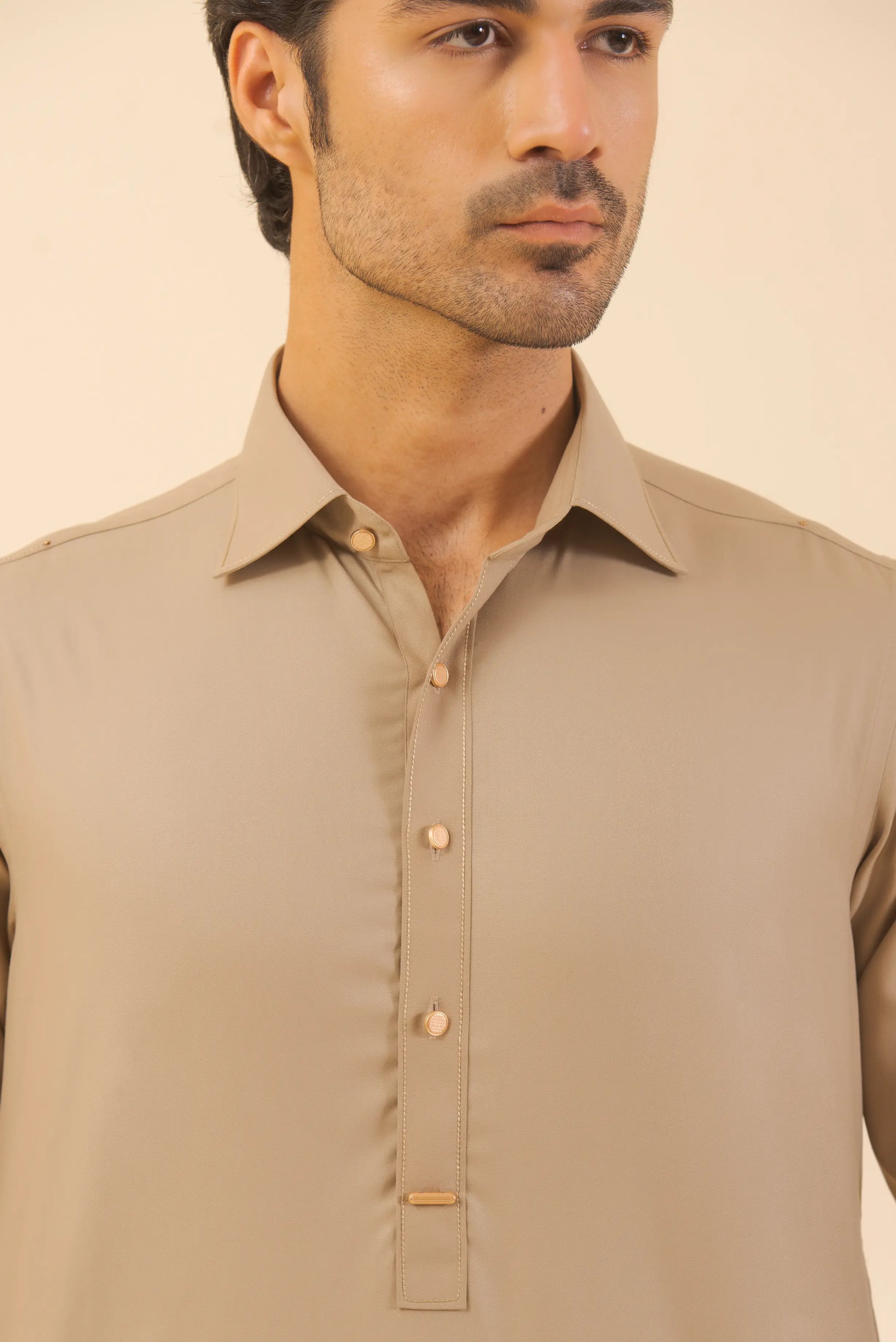 Beige-Shalwar Kameez