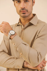 Beige-Shalwar Kameez