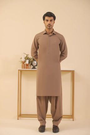 Brown-Shalwar Kameez