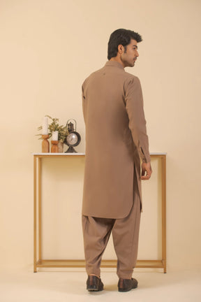 Brown-Shalwar Kameez