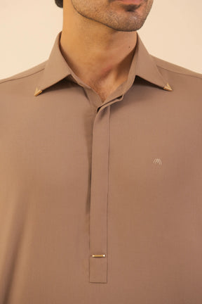 Brown-Shalwar Kameez