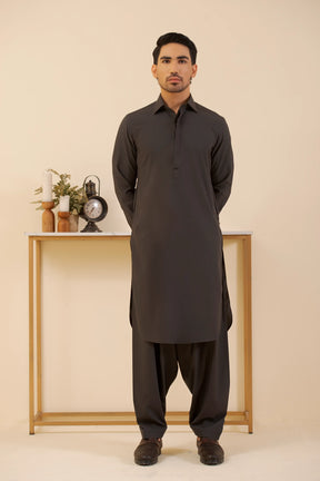 Grey-Shalwar Kameez