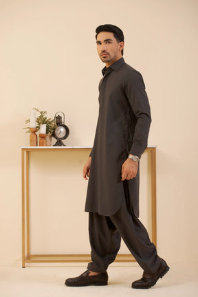 Grey-Shalwar Kameez