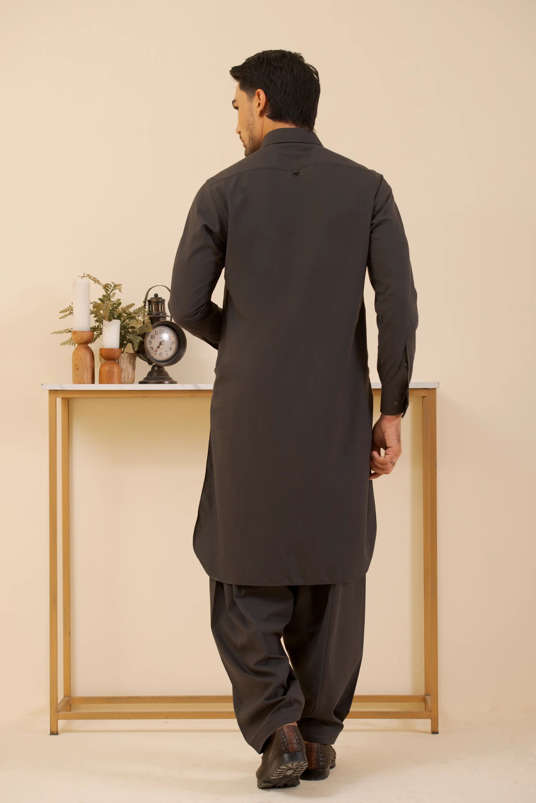 Grey-Shalwar Kameez