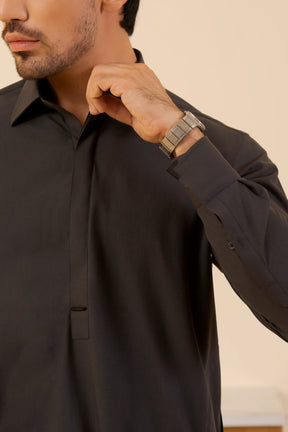 Grey-Shalwar Kameez