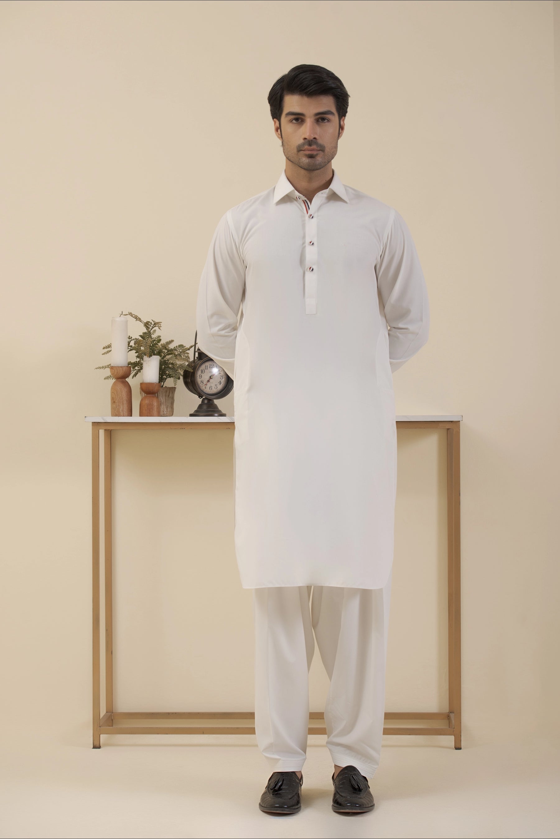 Premium White-Shalwar Kameez