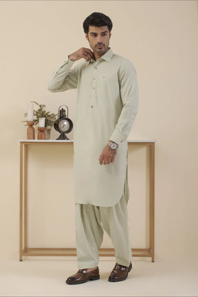 Pista Green-Shalwar Kameez