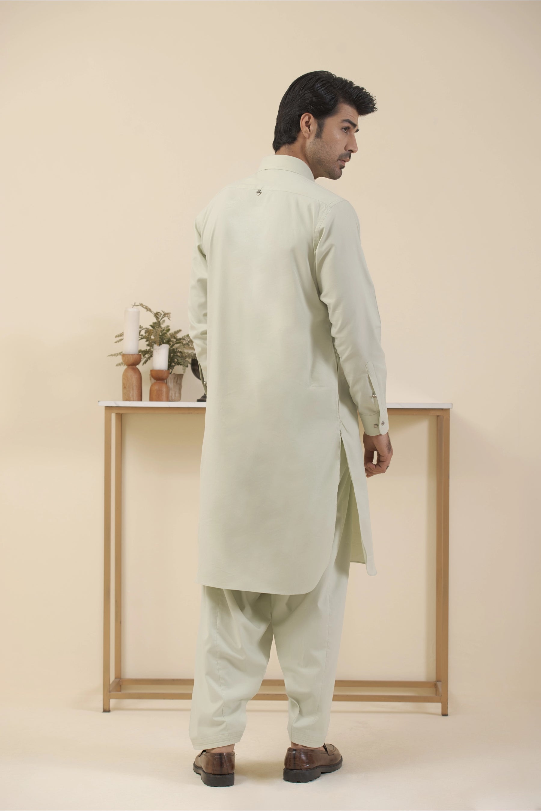 Pista Green-Shalwar Kameez