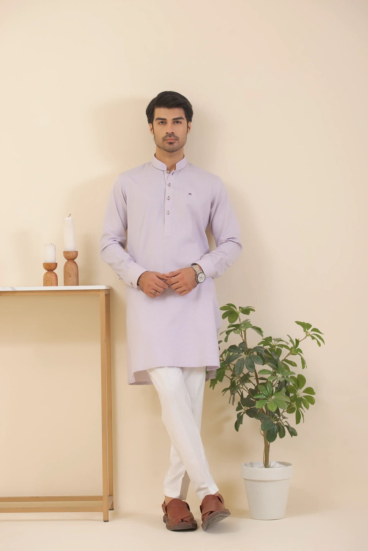 Light Purple-Kurta Pyjama