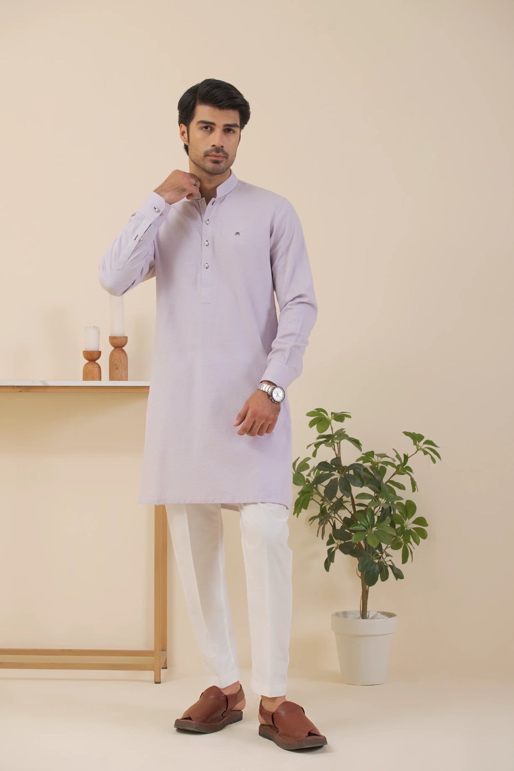 Light Purple-Kurta Pyjama