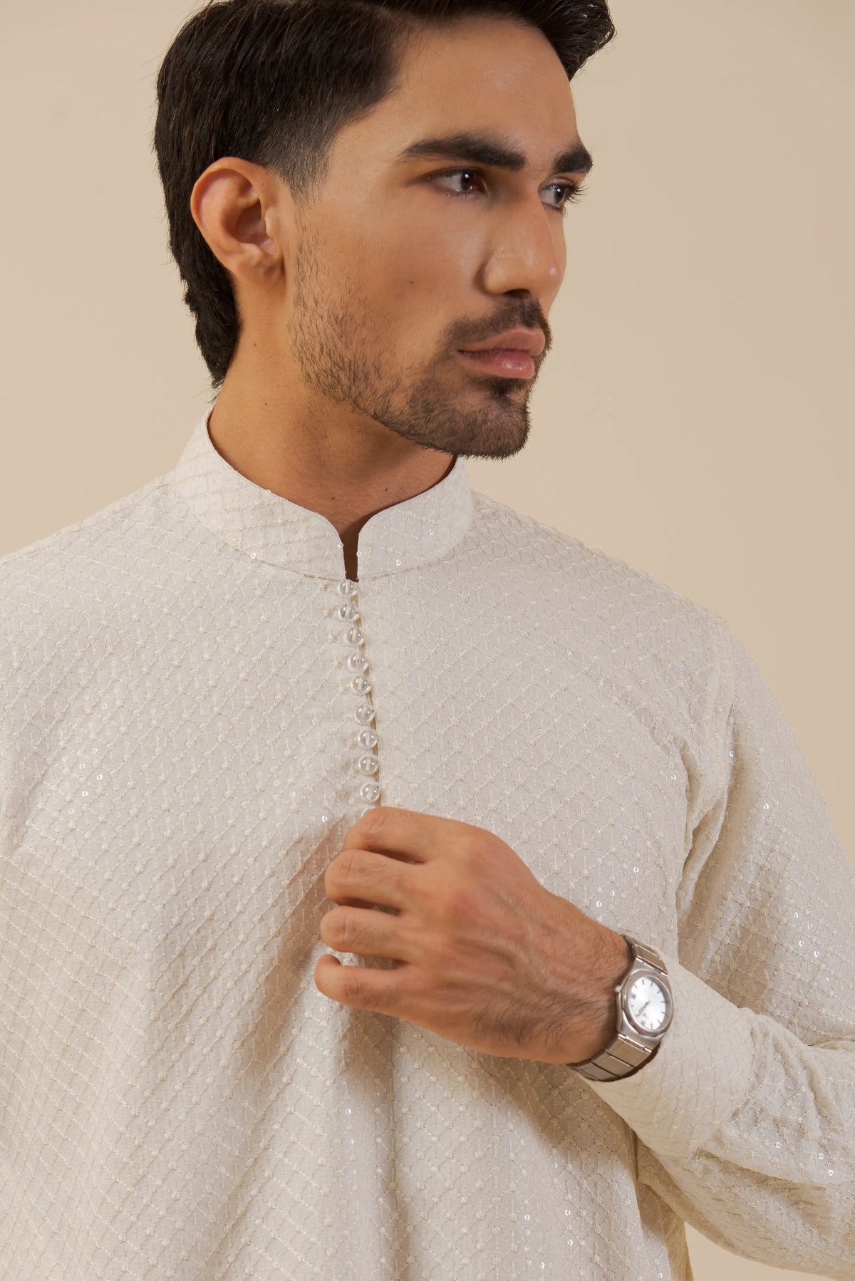 White Shine-Kurta Pyjama