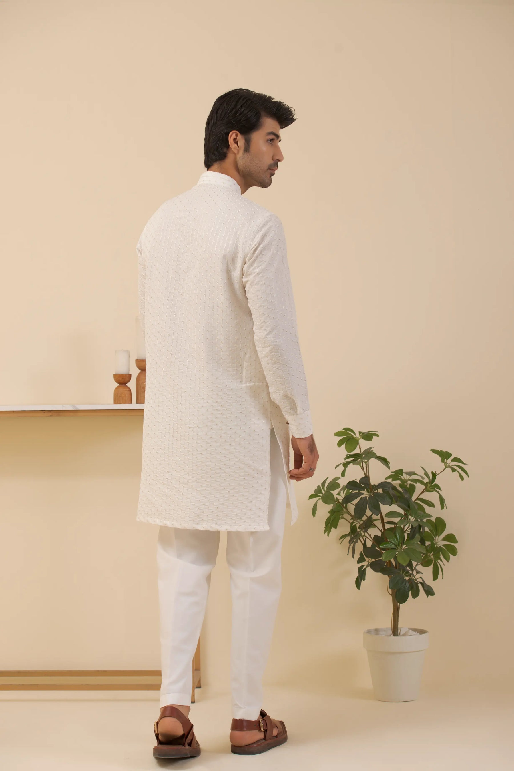 White-Kurta Pyjama