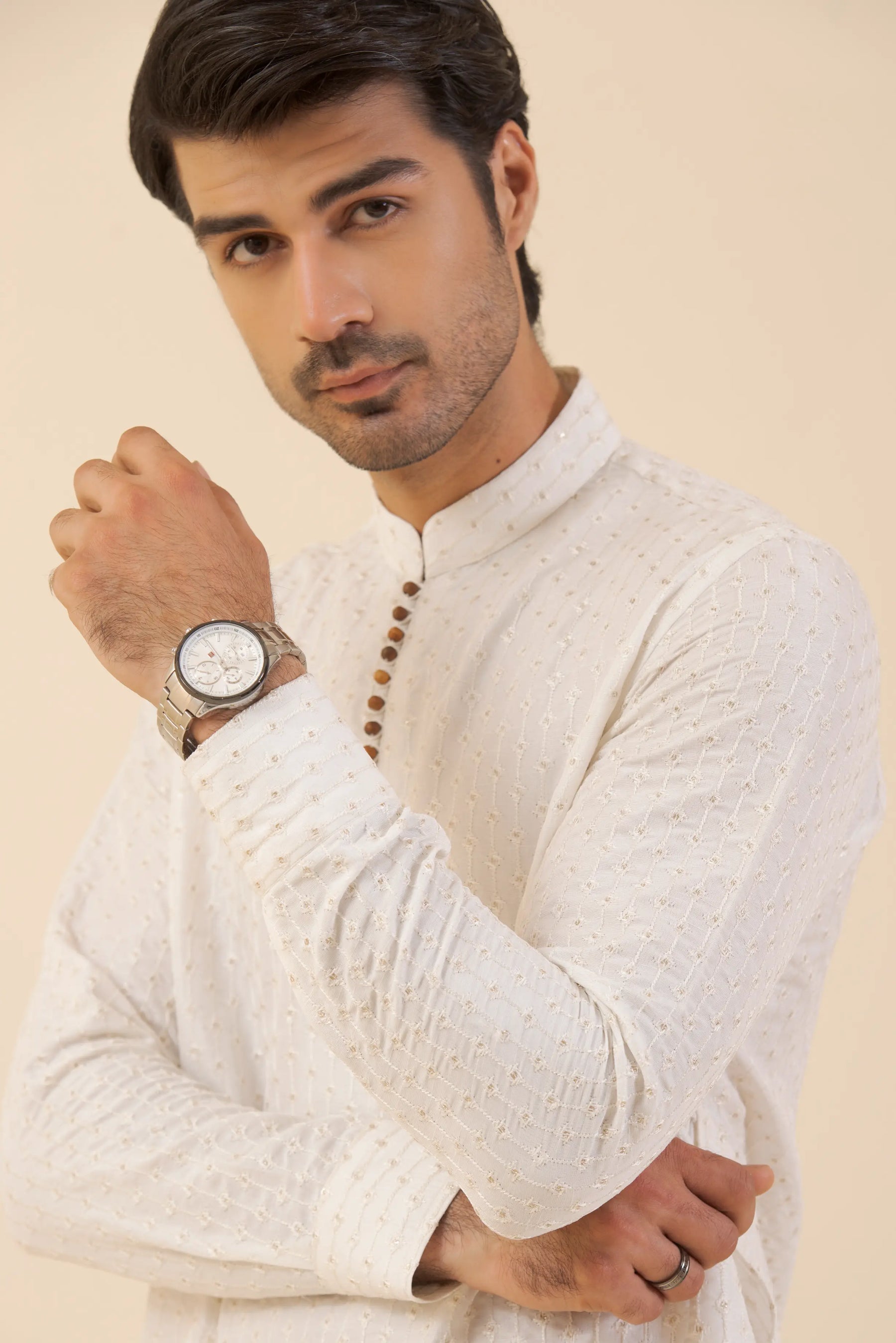 White-Kurta Pyjama