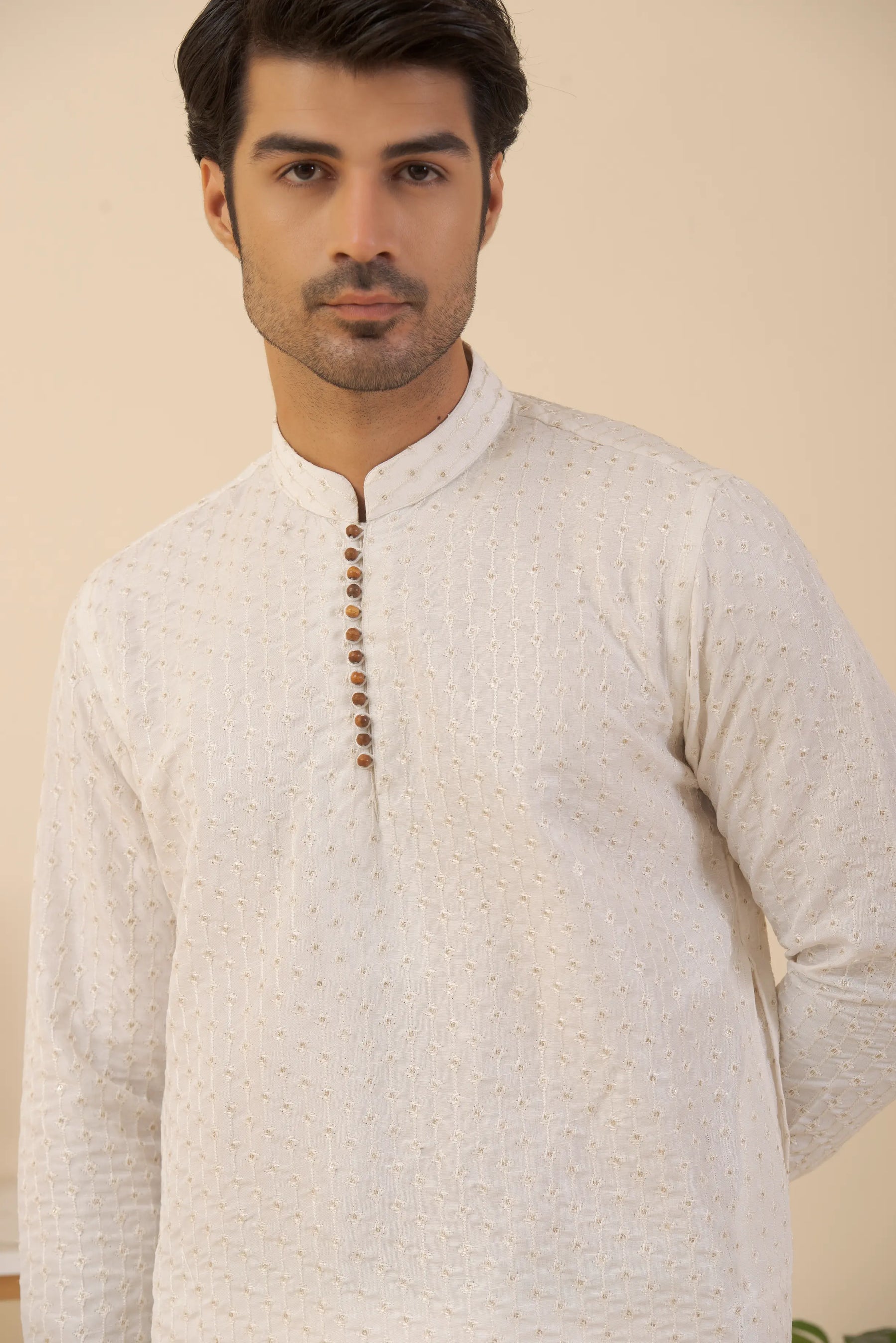 White-Kurta Pyjama