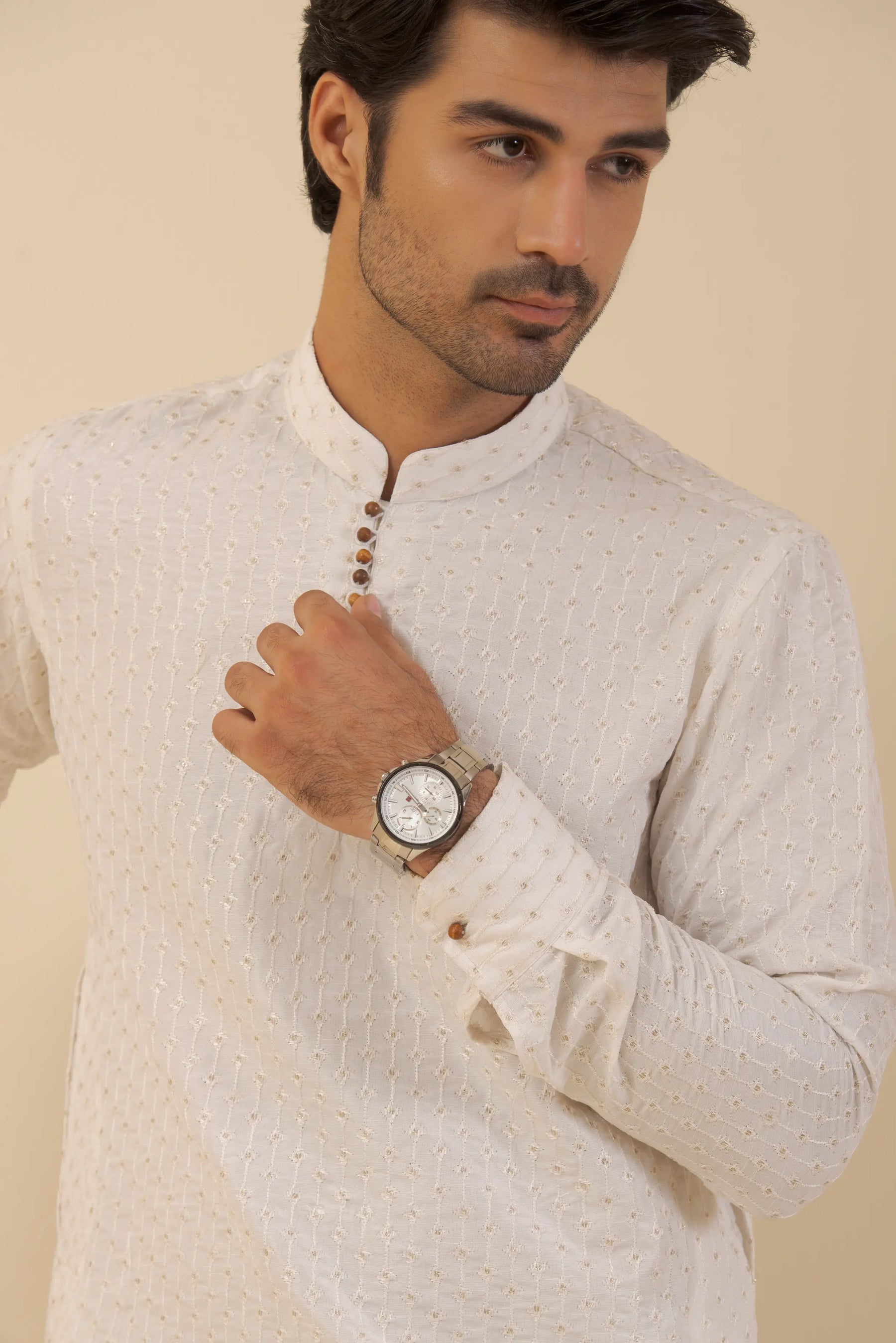 White-Kurta Pyjama