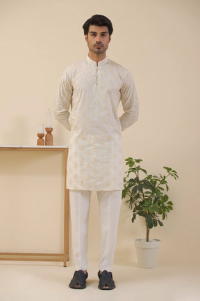 Mofit White-Kurta Pyjama