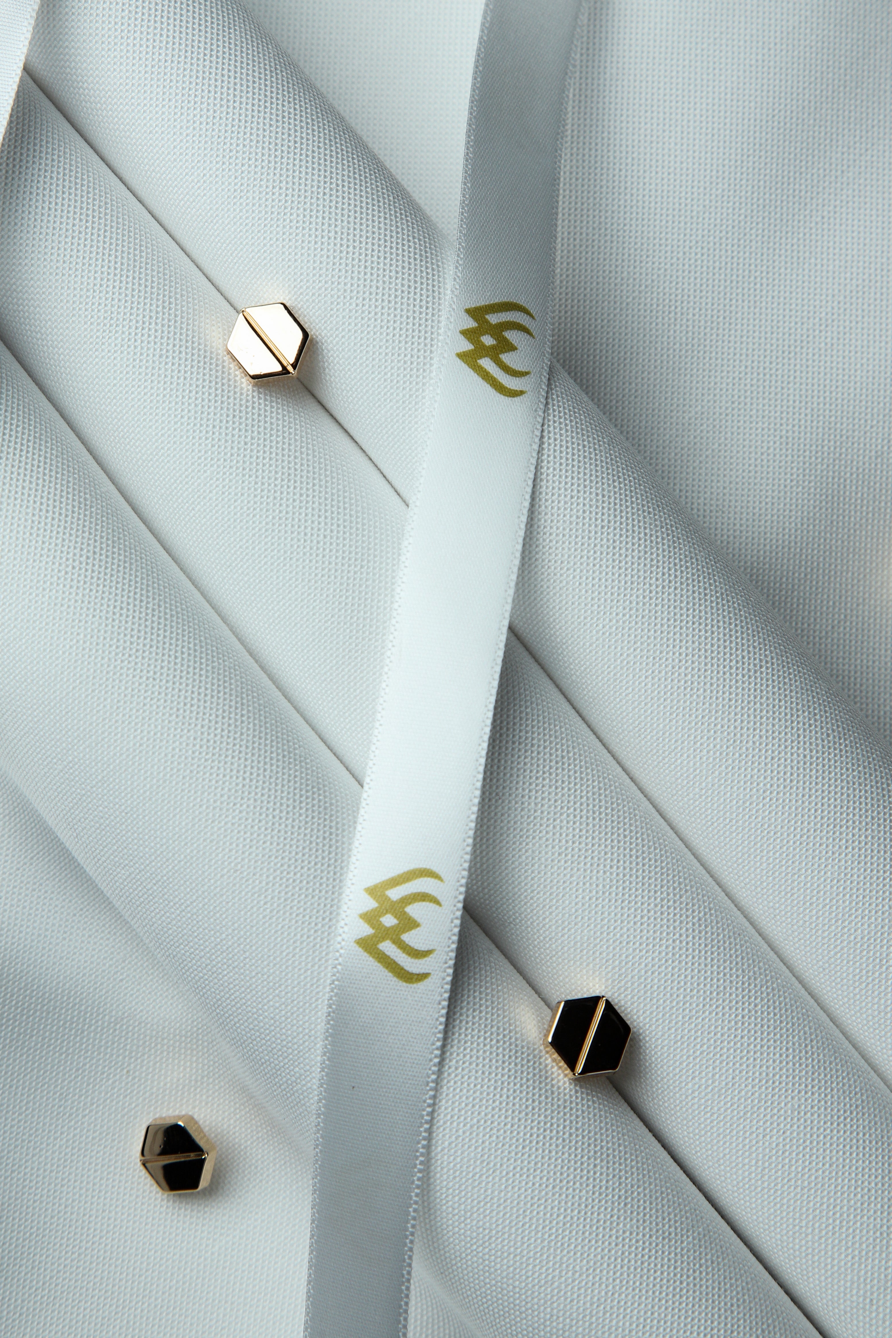 White Doby Textured - Imported Cotton