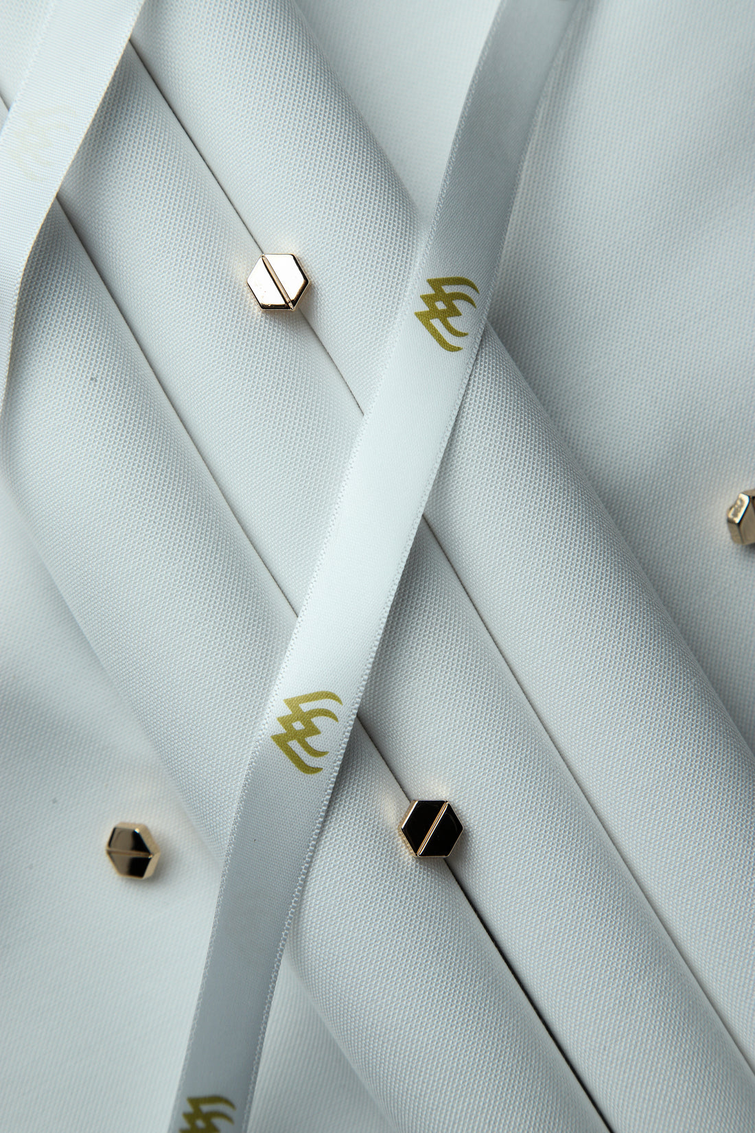 White Doby Textured - Imported Cotton