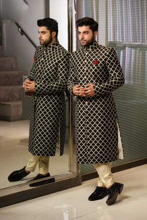 Black Gold Sherwani