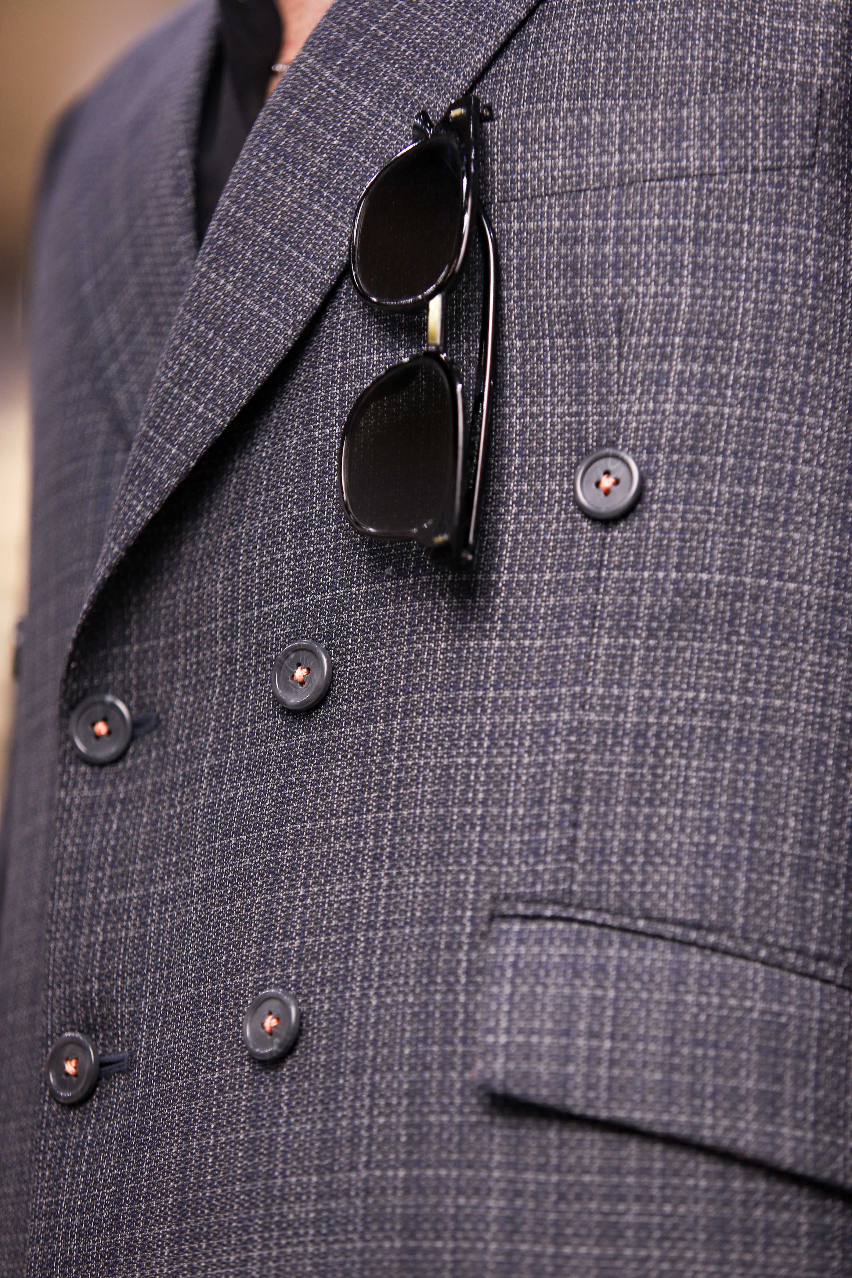 Double Breasted Charcoal Grey Blazer