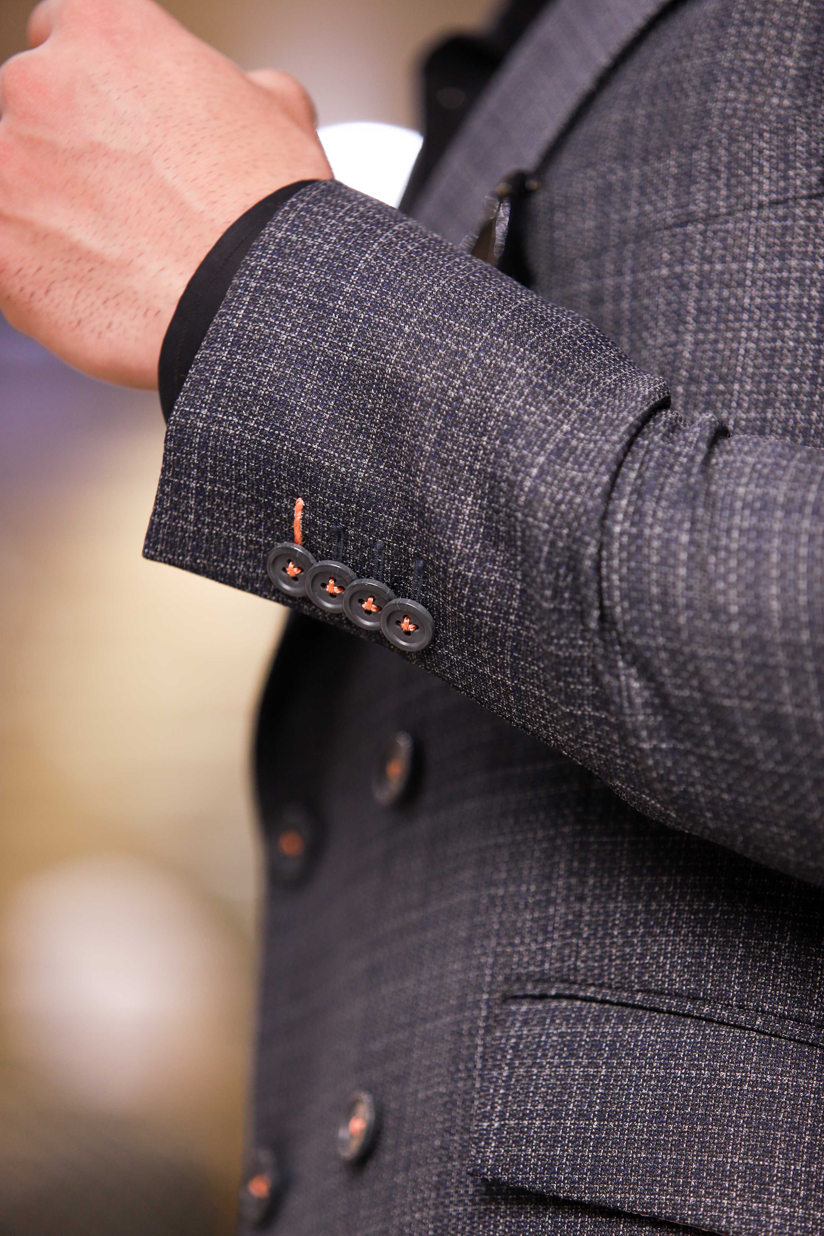 Double Breasted Charcoal Grey Blazer