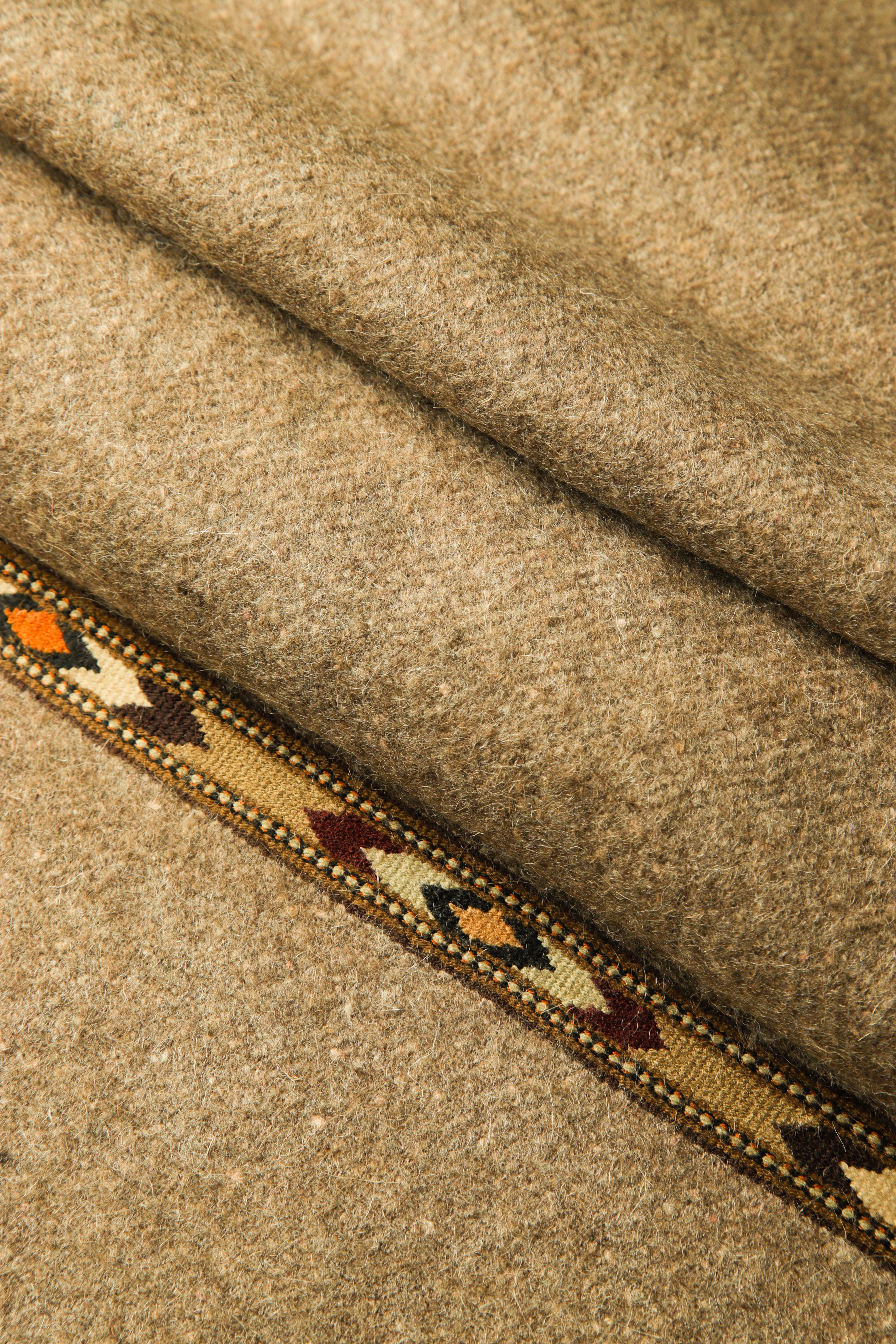 Sheep Wool Dussa Shawl - Dark Brown