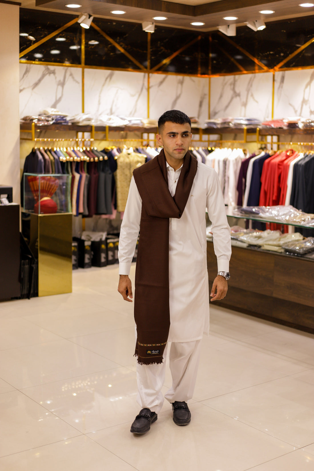 Cashmere Shawl - Chocolate Brown