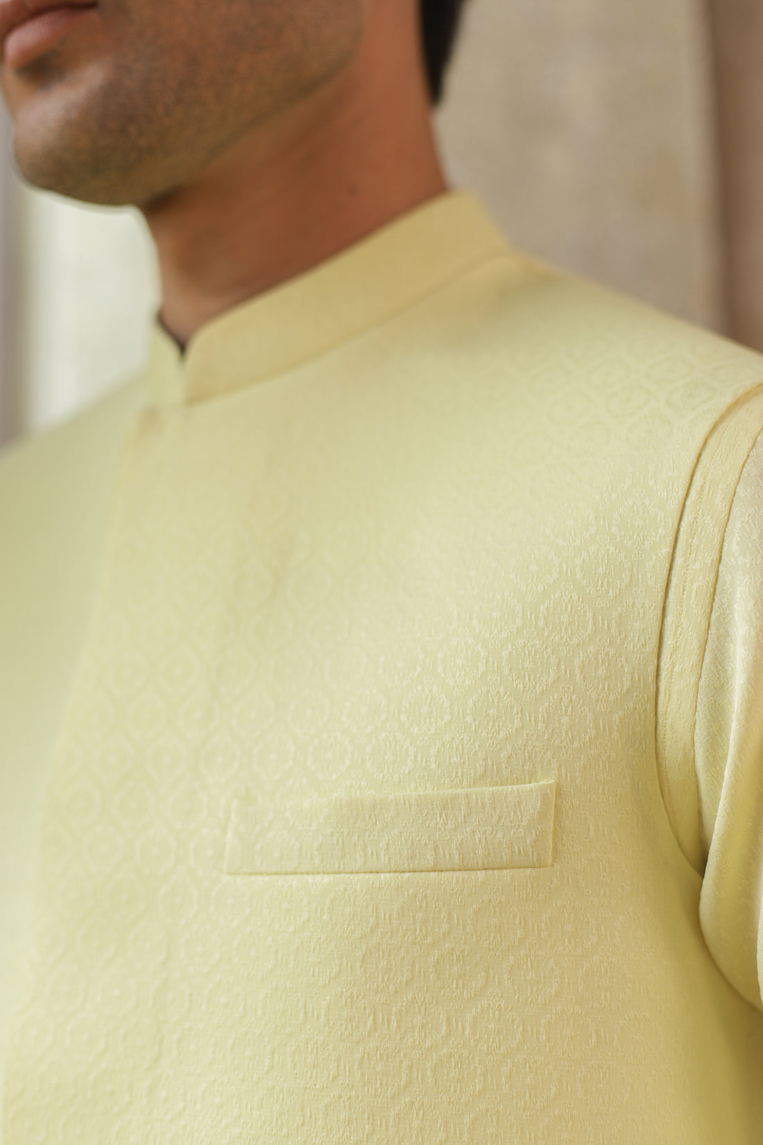 Sunburst Lime - Waistcoat and Kurta Pyjama Set