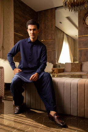 Azure Shalwar Kameez - Blue