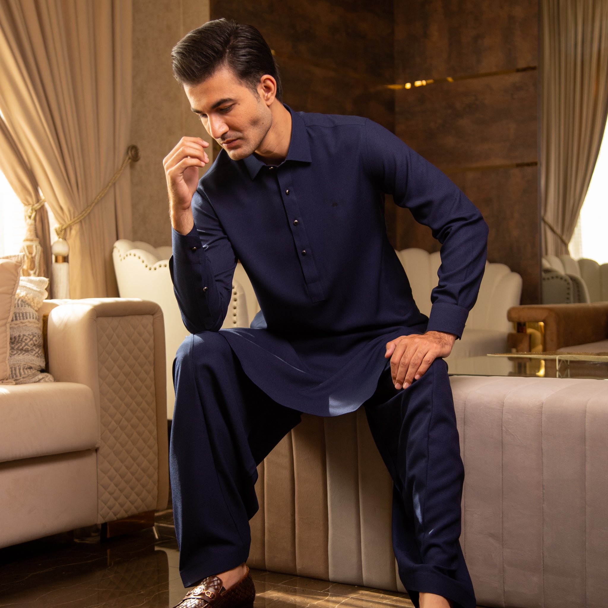 Azure Shalwar Kameez - Blue