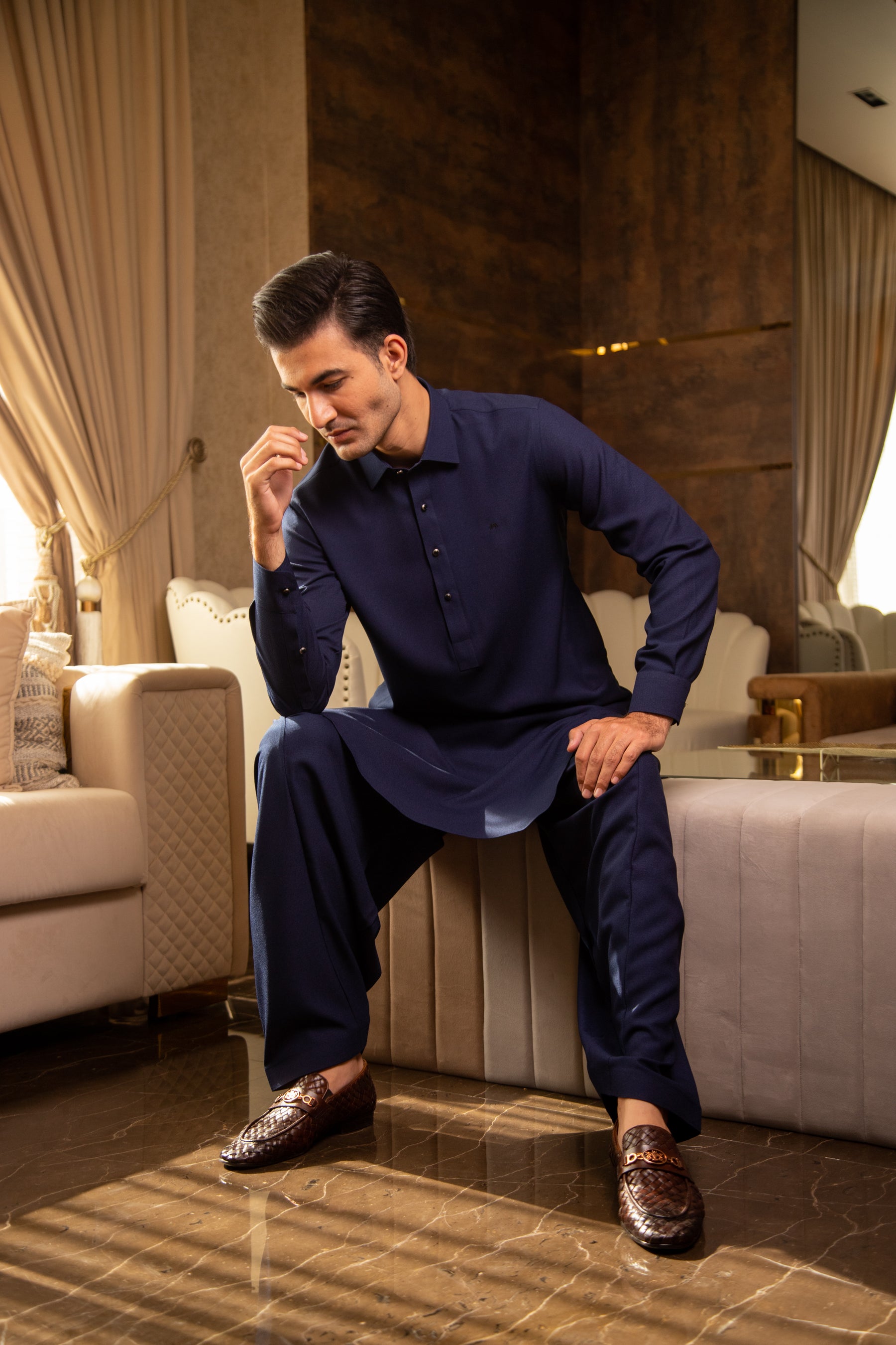 Azure Shalwar Kameez - Blue