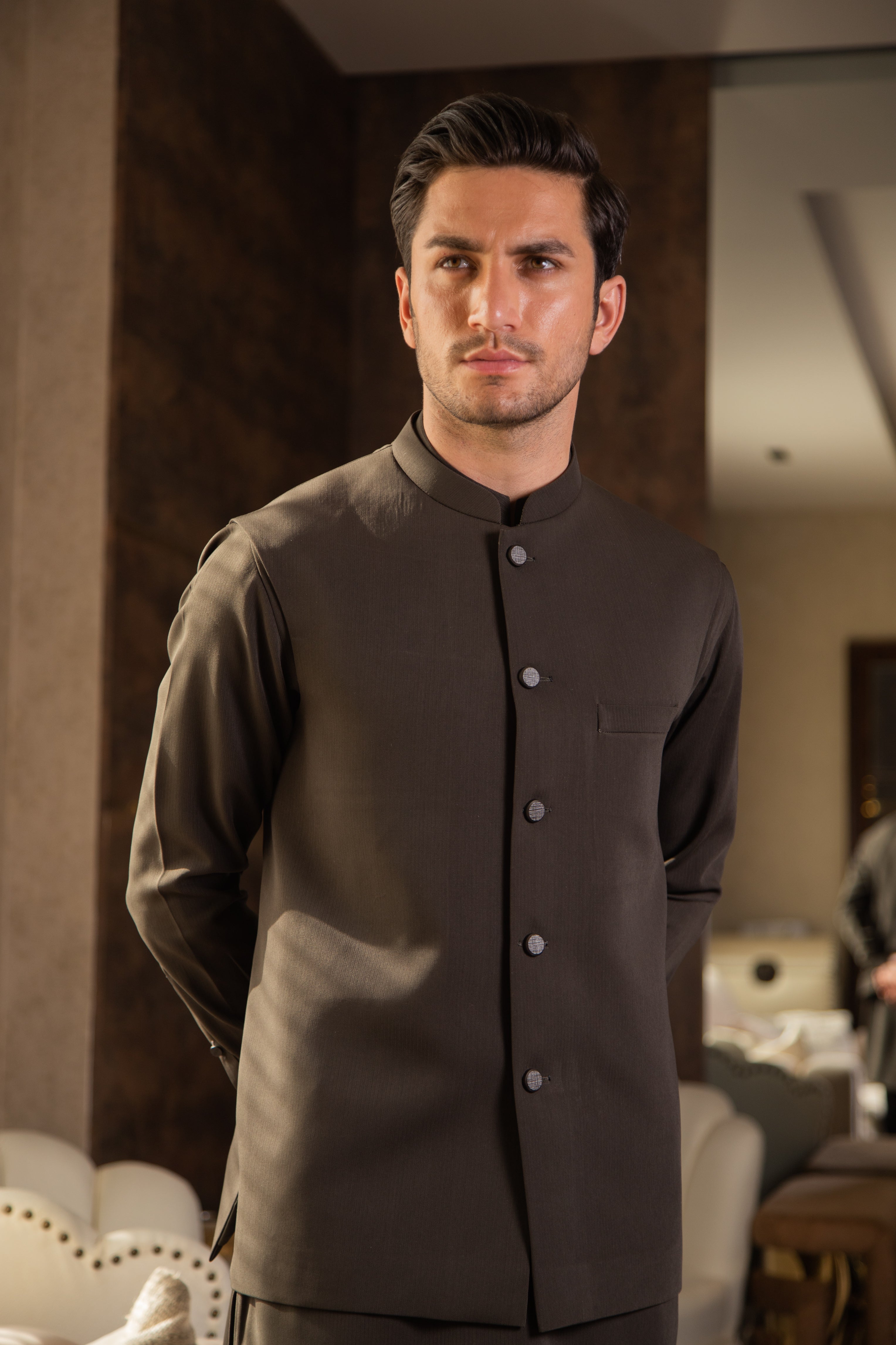 Kai Green - Waistcoat & Kurta-Pyjama Set