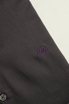 Deep Purple Cotton Satin Shirt.