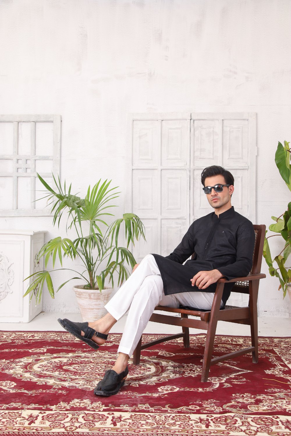 Basic Kurta Pyjama - Black