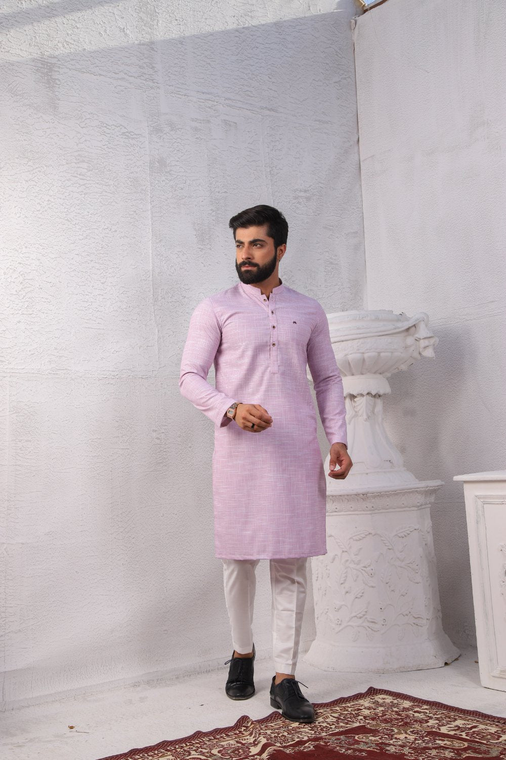 Basic Kurta Pyjama - Baby Pink