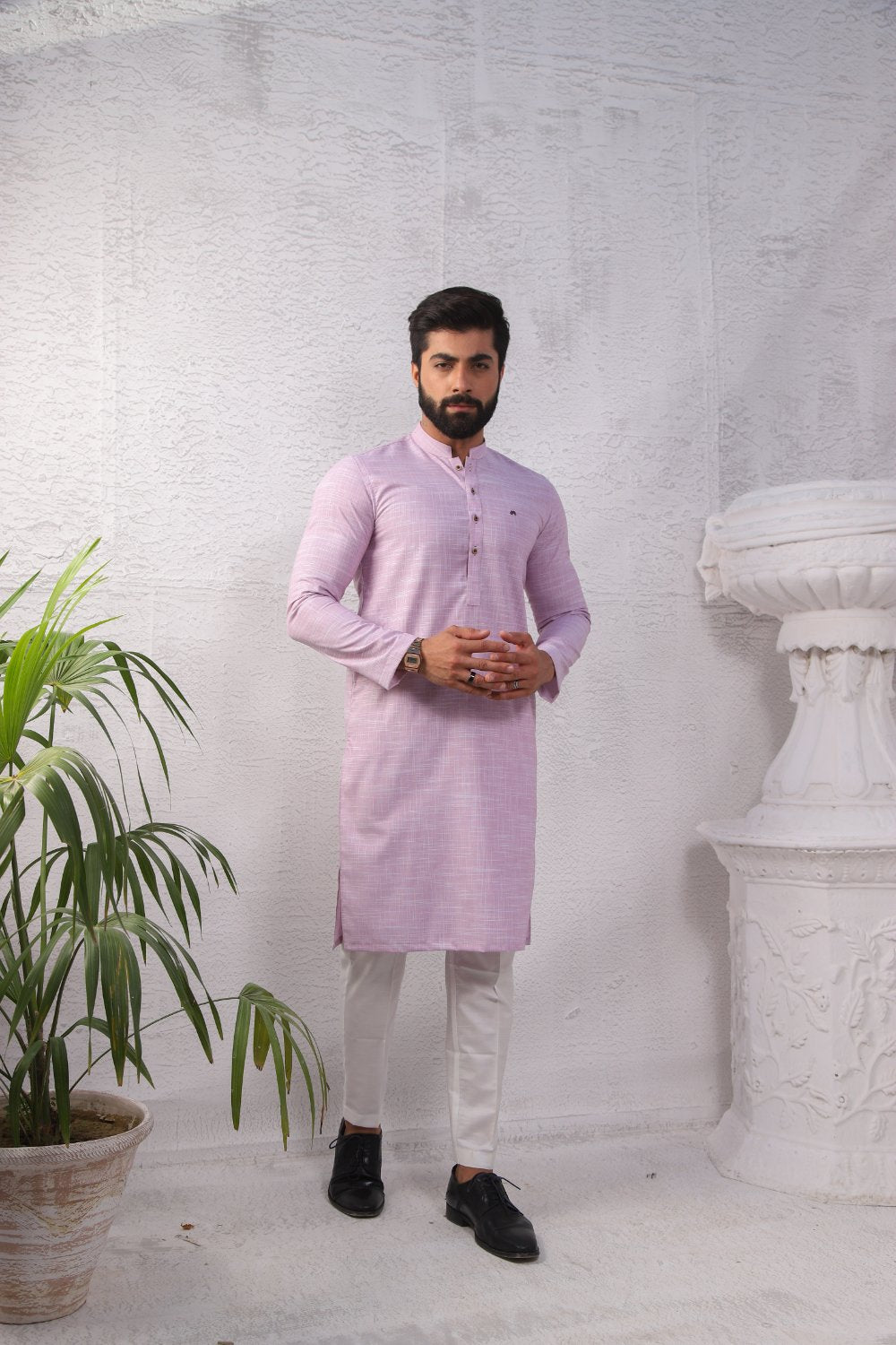 Basic Kurta Pyjama - Baby Pink